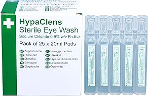 HypaClens Saline Eye Wash Pods, (Pack of 25)