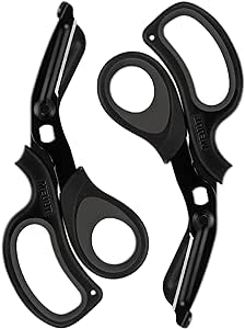 MEUUT 2 Pack Medical Scissors Trauma Shears for Nurses -Patented Bandage Scissors with Non-Stick Blades, Surgical Grade Shears Stainless Steel EMT Scissors for All Purpose
